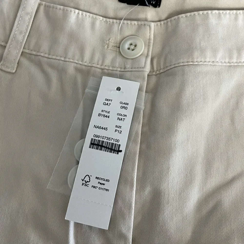 J.Crew Kate straight-leg pant in chino NWT Size P12